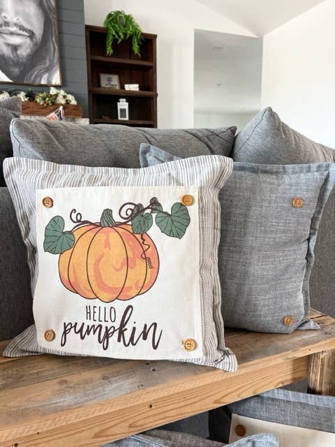 NEW! Square Striped Pillow only (with fluffy insert)