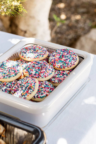 Classic Set - Pan Frame w/ Lid & Serving Spoon - White