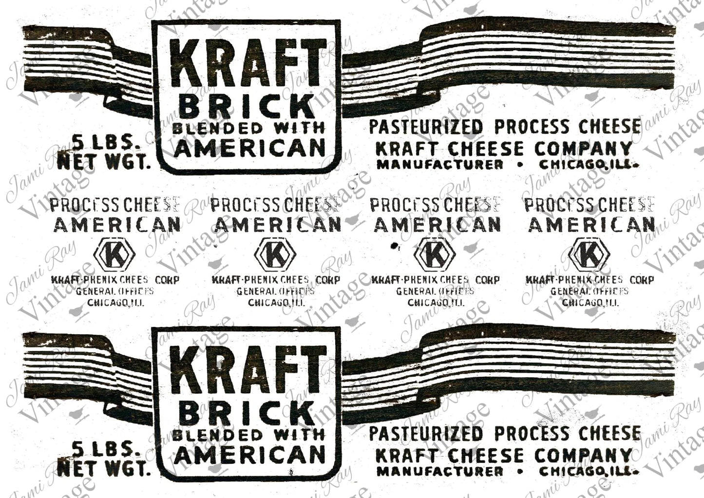 Kraft Cheese Label | JRV A4 Rice Paper