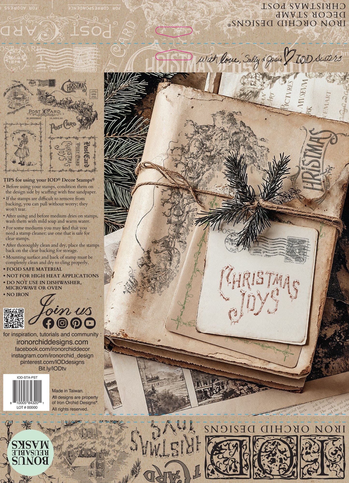 Christmas Post 12x12 IOD Stamp™