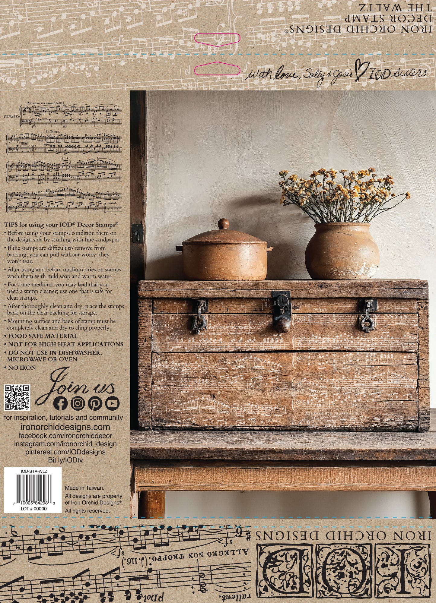 The Waltz 12x12 IOD Stamp™