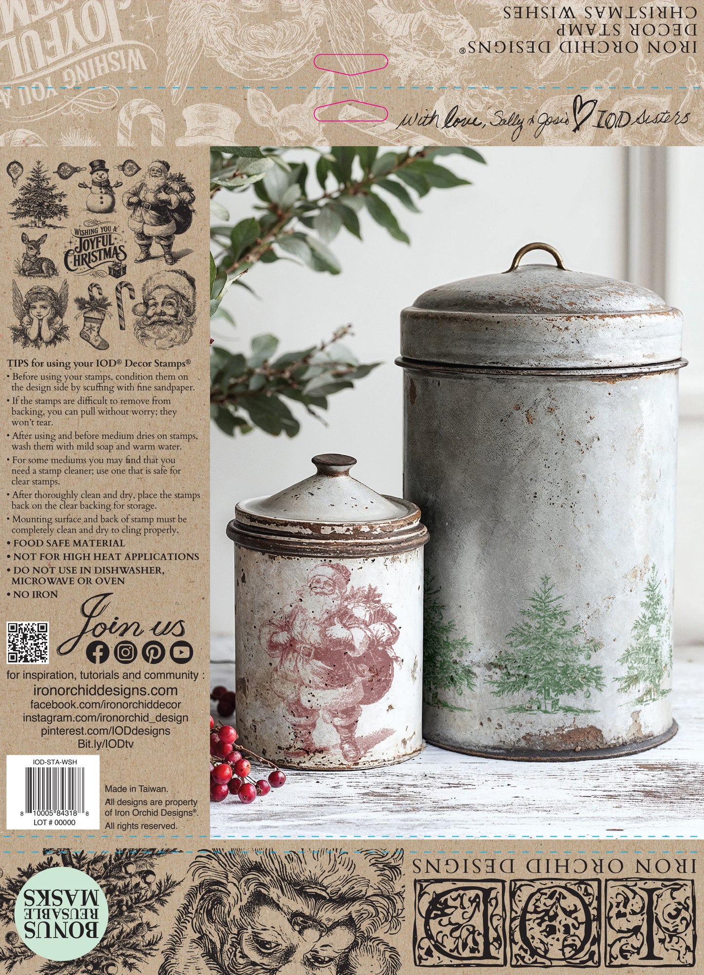 Christmas Wishes 12x12 IOD Stamp™