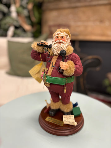 Vintage Santa with Candle Stick Phone