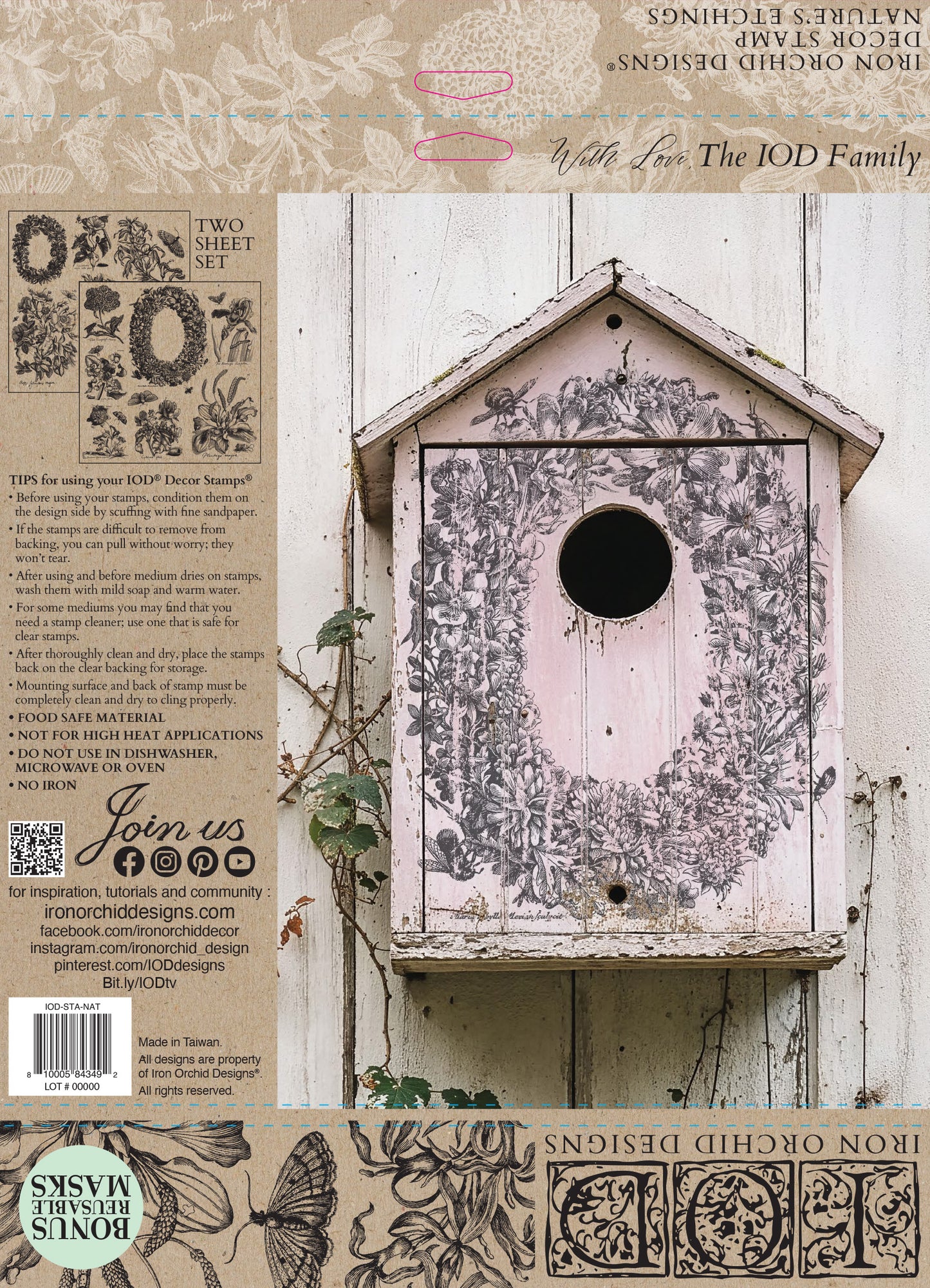 Nature’s Etchings IOD Stamp | 12” x 12”