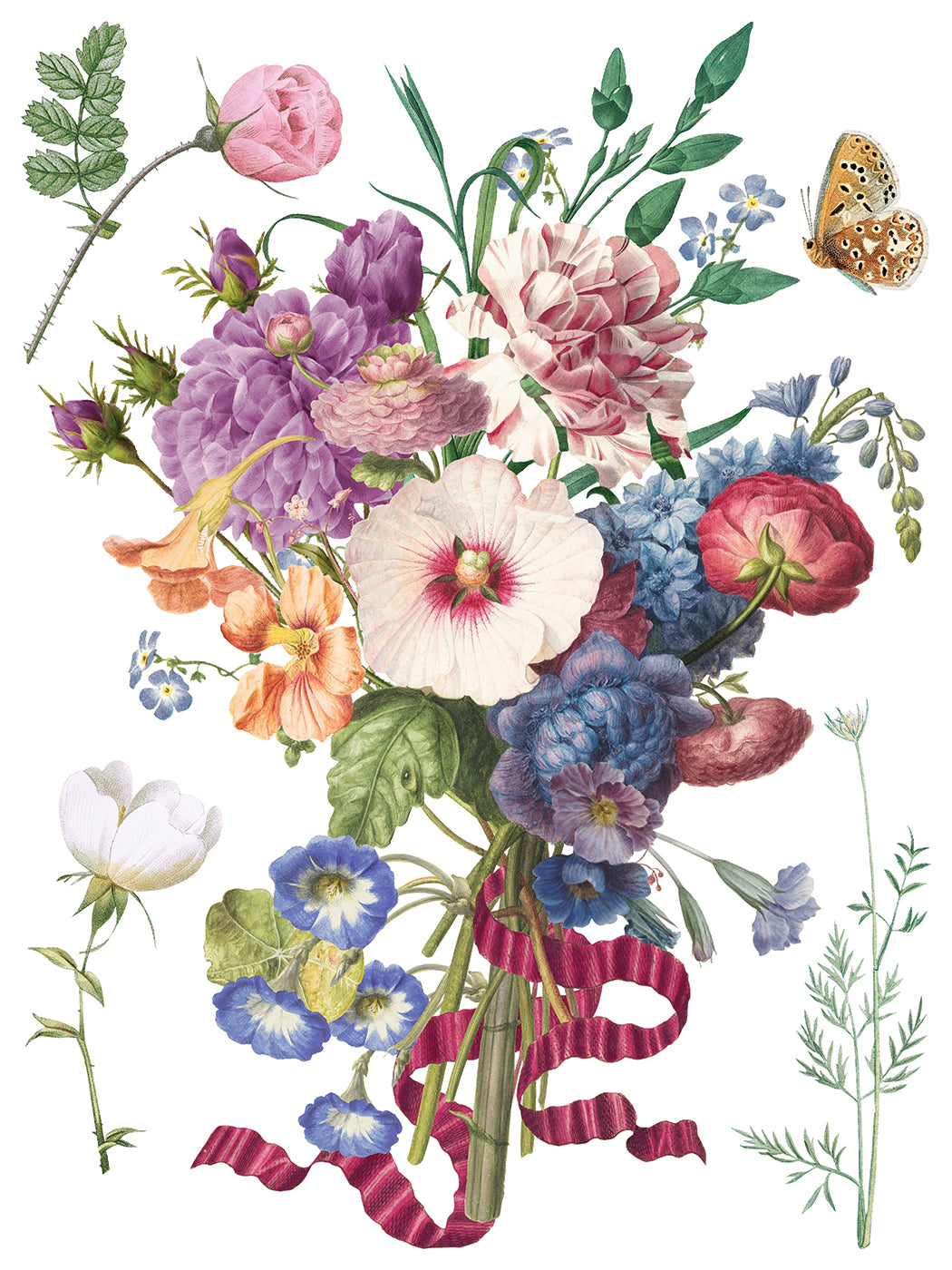 Marché des Fleurs IOD Transfer | 8 Pages | 12” x 16” |