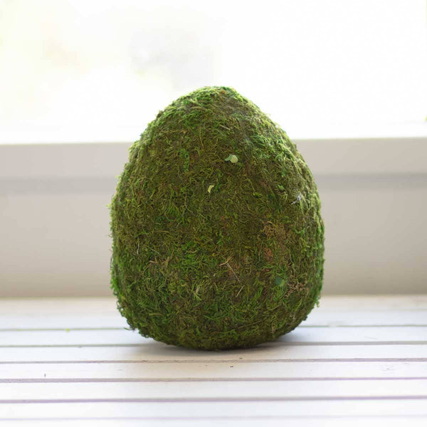 Moss Egg Decor | Green | 8"