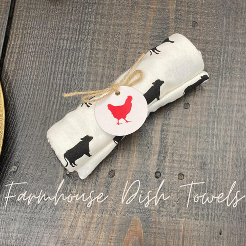 Farmhouse Dish Towels | Cow
