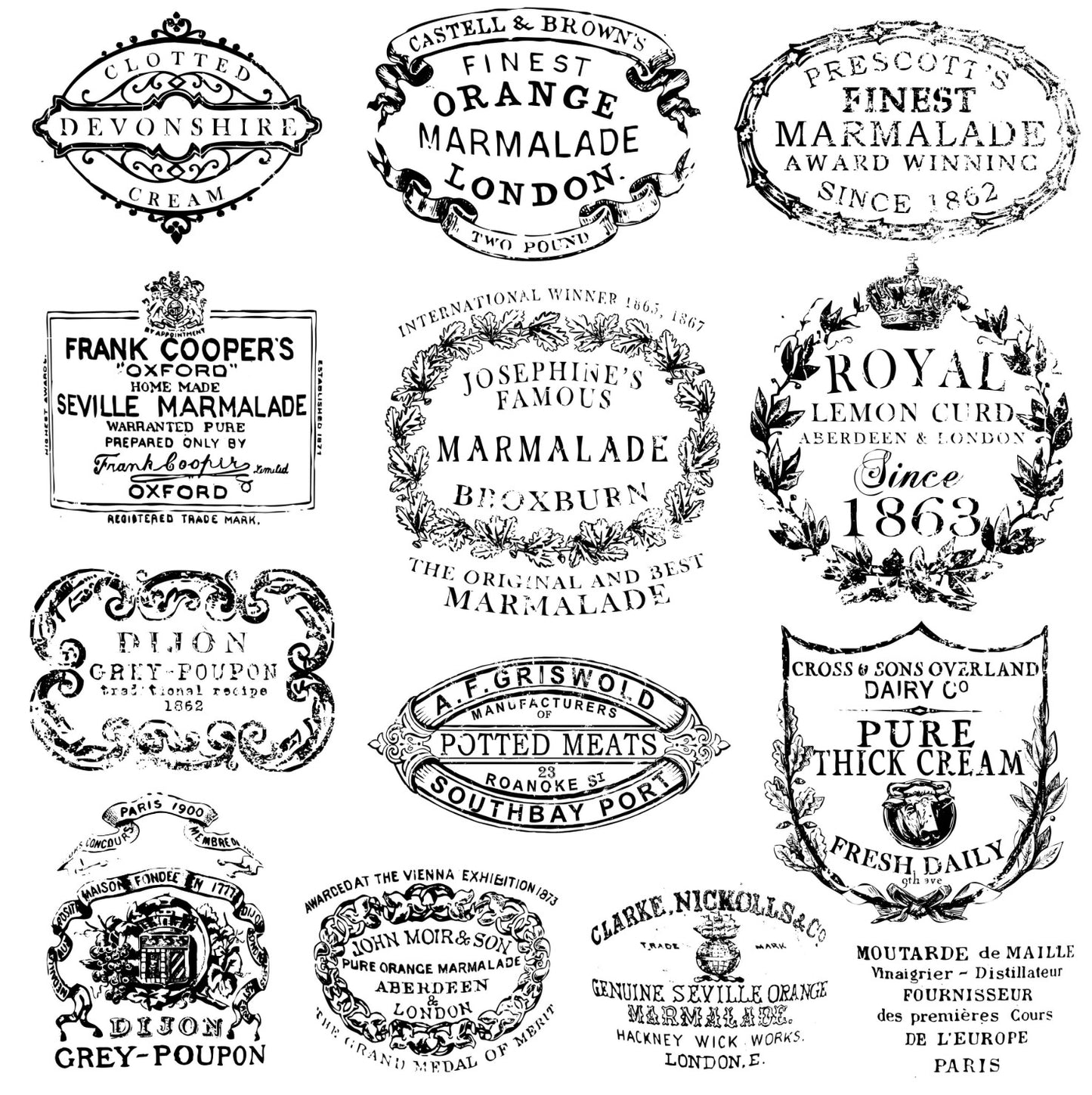 Crockery 12×12 DECOR STAMP™