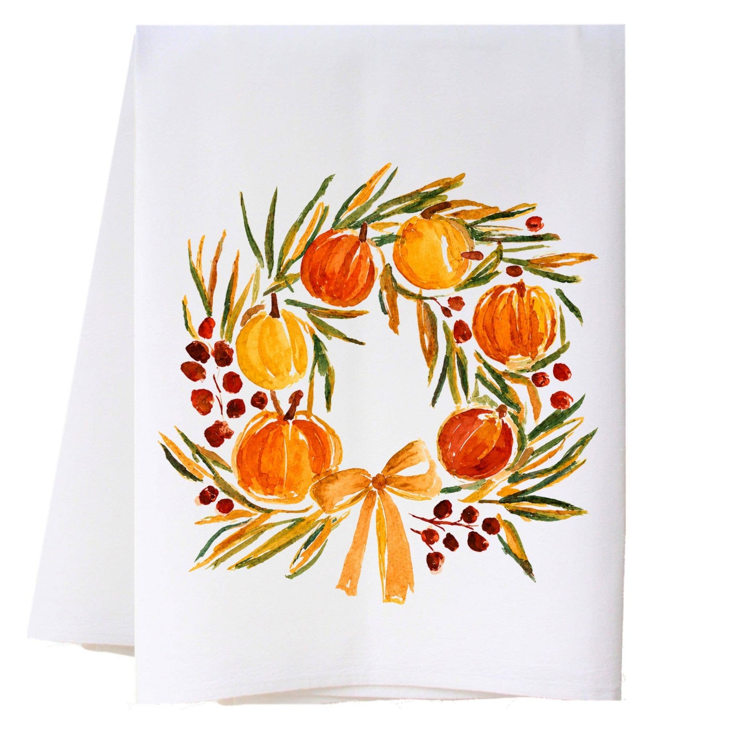 Autumn Wreath Kitchen Towel