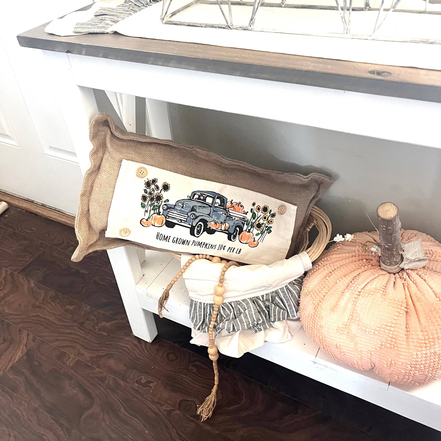 Seasonal Panel: Fall Autumn, VINTAGE PUMPKIN TRUCK