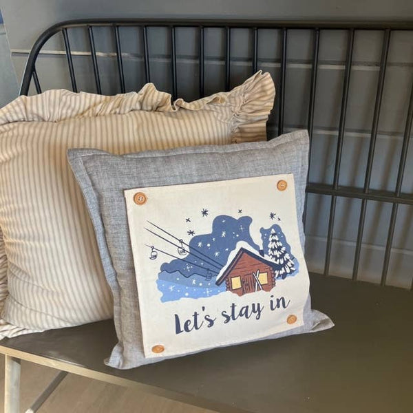SQUARE Holiday Panel: Winter Christmas Chair Lift SKI LODGE