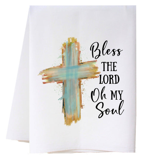 Bless The Lord Cross Kitchen Towel