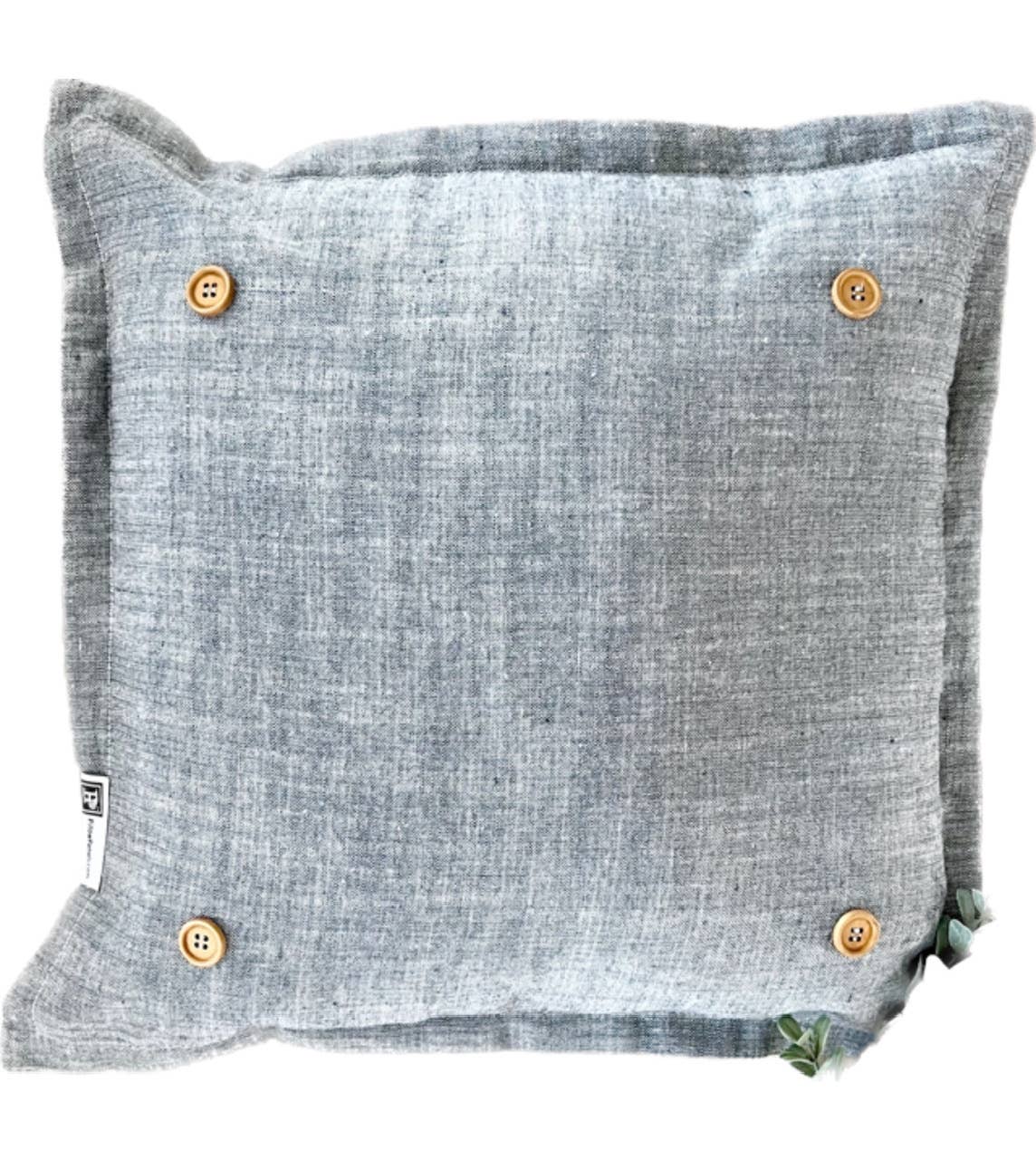 NEW!  Gray Solid Square Pillow only (with fluffy insert)
