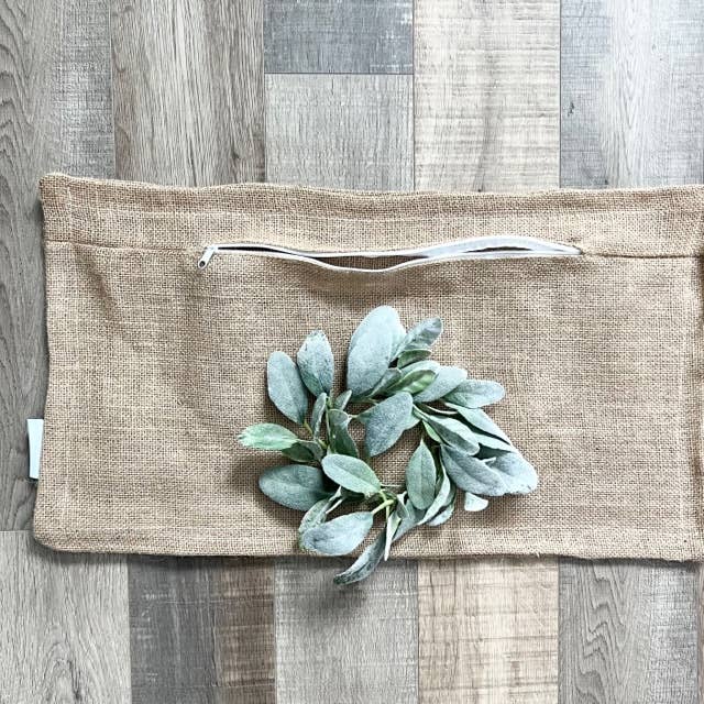 COVER ONLY: Burlap pillow (no insert) BURLAP PILLOW COVER