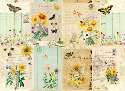 Roycycled Botanical Masterboard Decoupage Paper