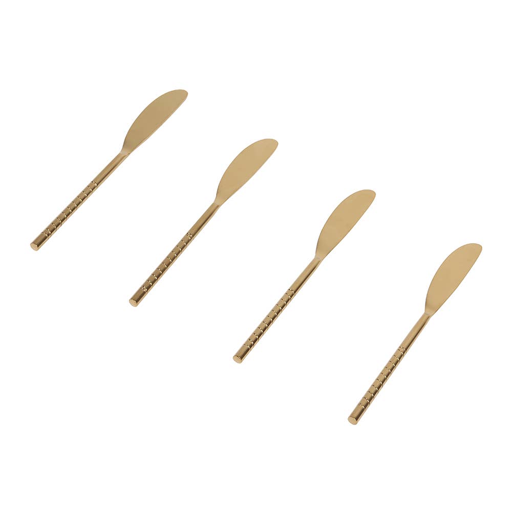 Gold Spiral Design Spreader Set (Set of 4), SKU - 71827