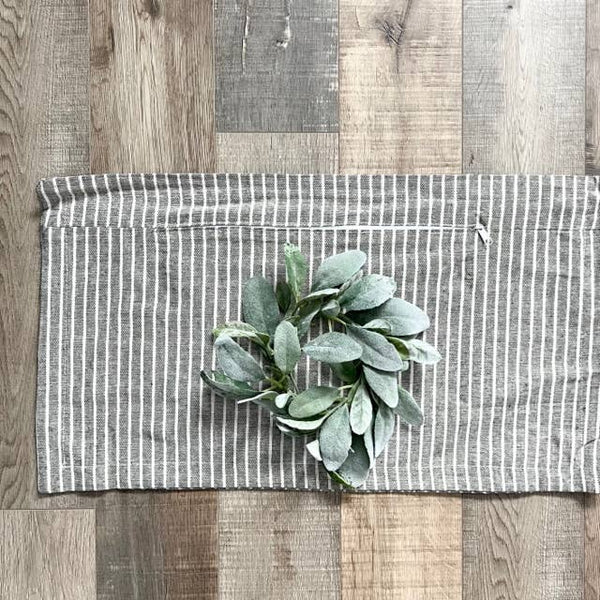 Charcoal/Cream Stripes Pillow