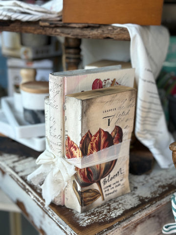 Floral Book Stack