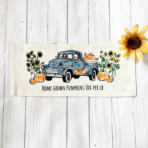 Seasonal Panel: Fall Autumn, VINTAGE PUMPKIN TRUCK