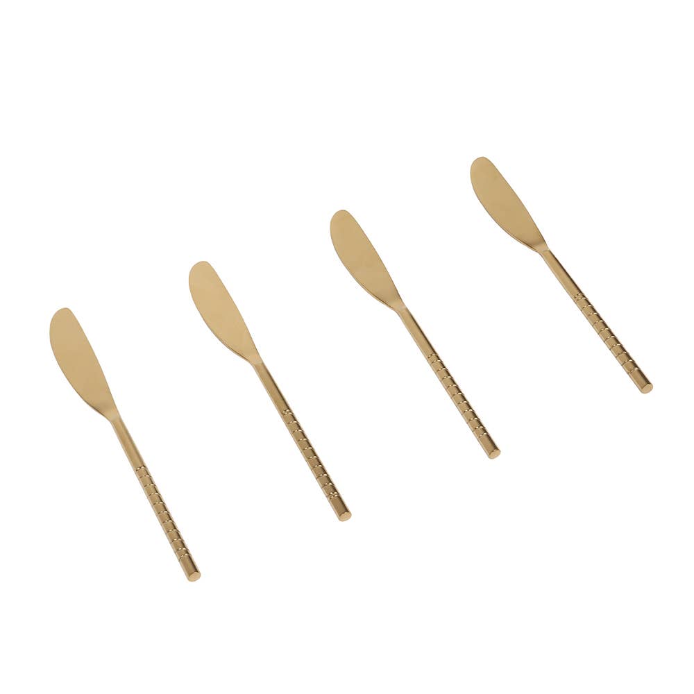 Gold Spiral Design Spreader Set (Set of 4), SKU - 71827