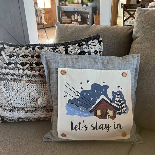 SQUARE Holiday Panel: Winter Christmas Chair Lift SKI LODGE