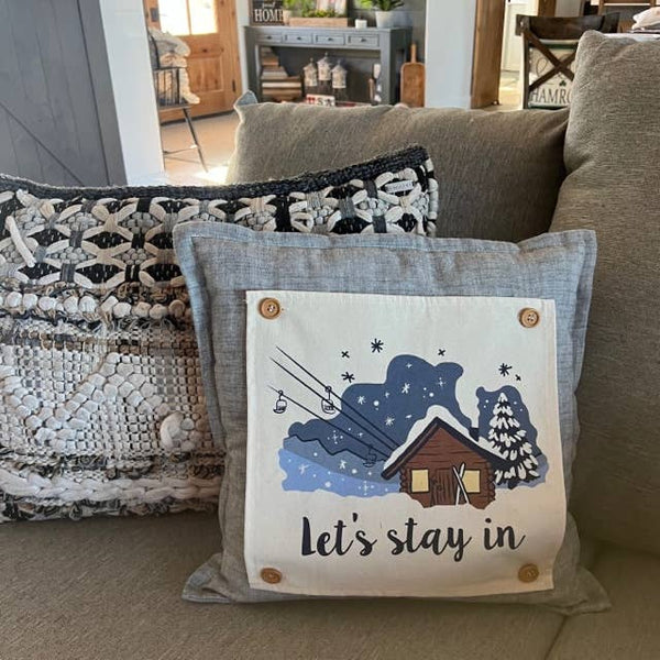 SQUARE Holiday Panel: Winter Christmas Chair Lift SKI LODGE