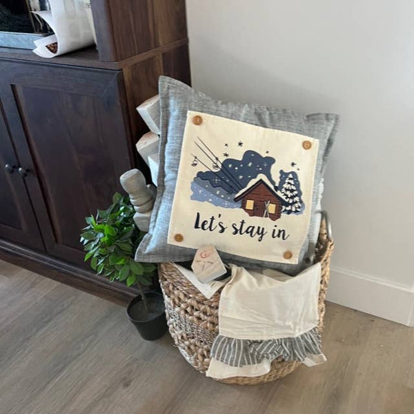 SQUARE Holiday Panel: Winter Christmas Chair Lift SKI LODGE