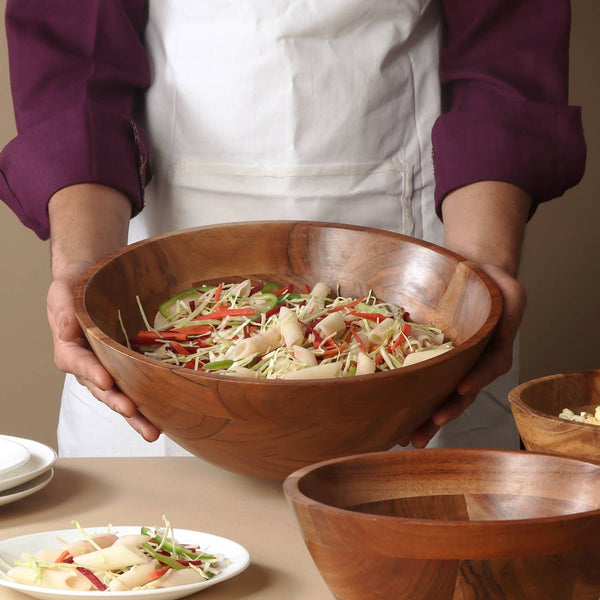 12"  Acacia Wooden Bowl