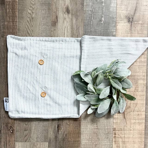 Gray/White Stripes Pillow