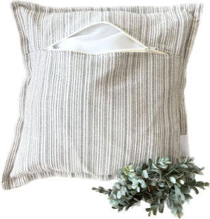 NEW!  Square Striped Pillow only (with fluffy insert)