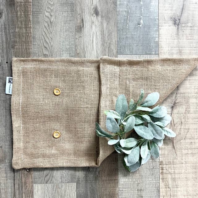 COVER ONLY: Burlap pillow (no insert) BURLAP PILLOW COVER