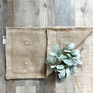 COVER ONLY: Burlap pillow (no insert) BURLAP PILLOW COVER