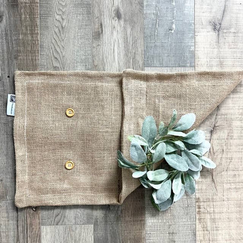 COVER ONLY: Burlap pillow (no insert) BURLAP PILLOW COVER