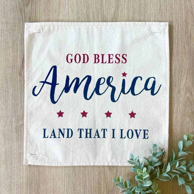 SQUARE Holiday Panel:Summer 4th of July USA LAND THAT I LOVE