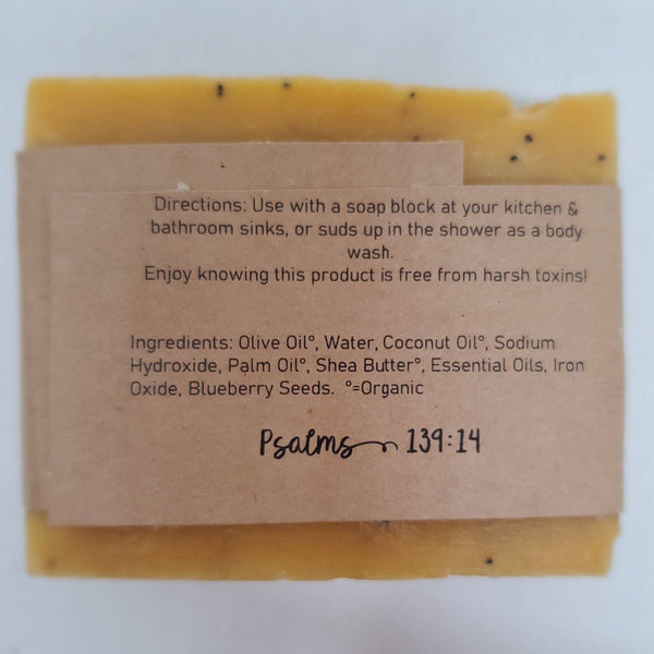 Pomegranate Pearberry Soap Exfoliating Soap Bar | Natural