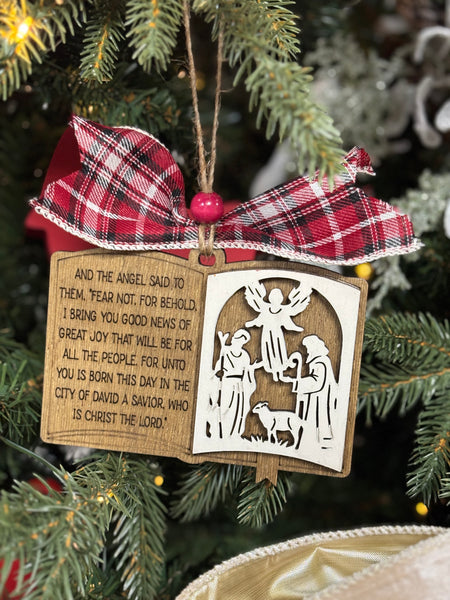 Handmade and Engraved “The Angel Said” Ornament