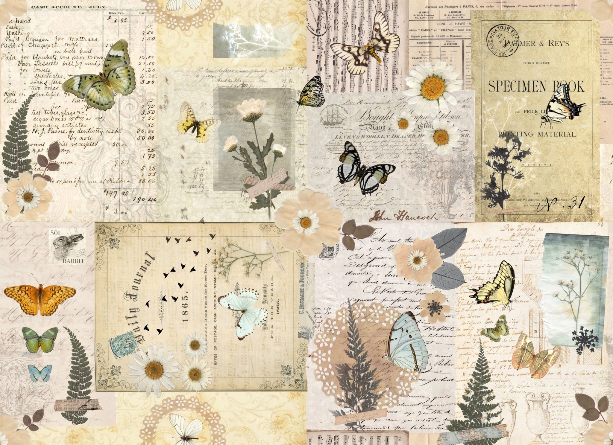 Pressed Flowers | Roycycled Treasures Decoupage Paper