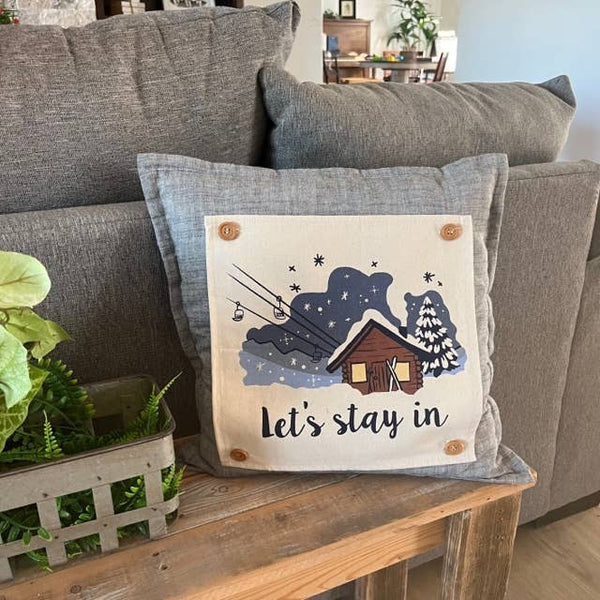 SQUARE Holiday Panel: Winter Christmas Chair Lift SKI LODGE