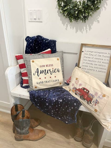 SQUARE Holiday Panel:Summer 4th of July USA LAND THAT I LOVE