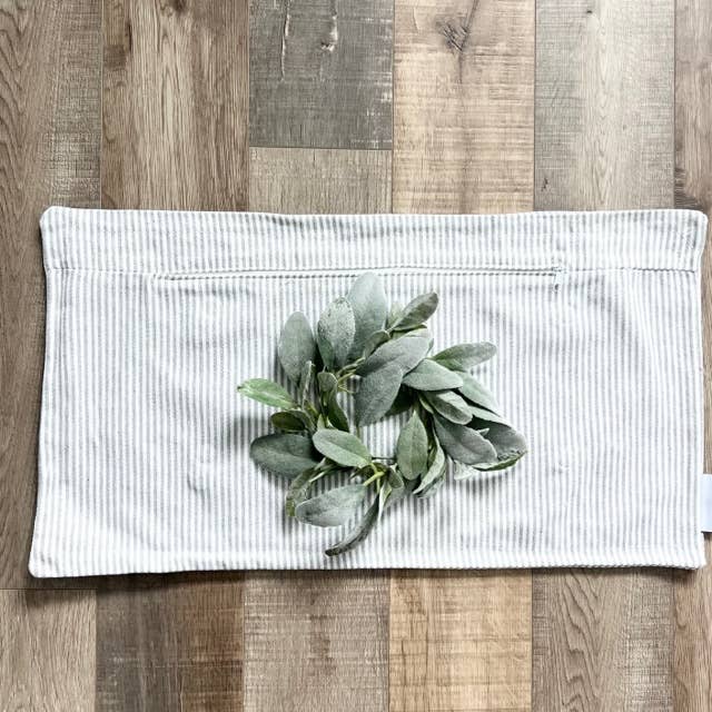 Gray/White Stripes Pillow