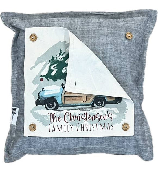 SQUARE Panel: Winter Christmas Iceskate Snow Shoe SKI BENCH
