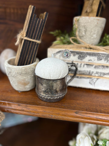Upcycled Metal Pin Cup