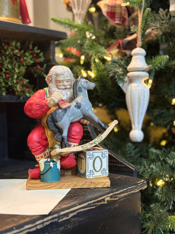 Vintage Santa w/ Toy Horse
