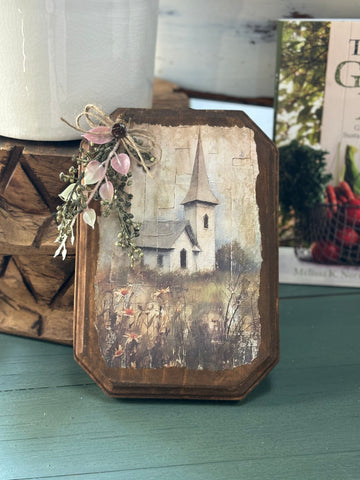Wooden Church Decor Block