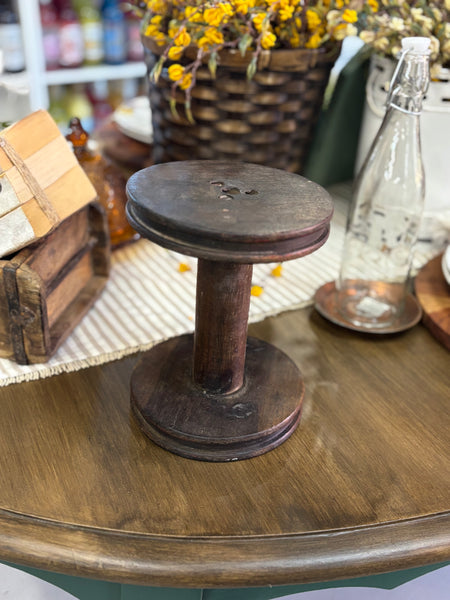 Vintage Dark Wooden Spools