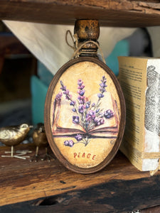Small “Peace” Lavender Wall Hanging