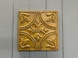 Metal Mustard Wall Medallion