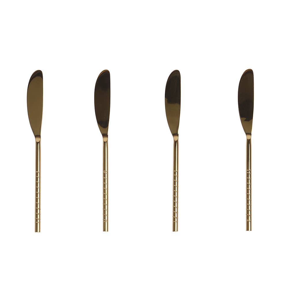 Gold Spiral Design Spreader Set (Set of 4), SKU - 71827