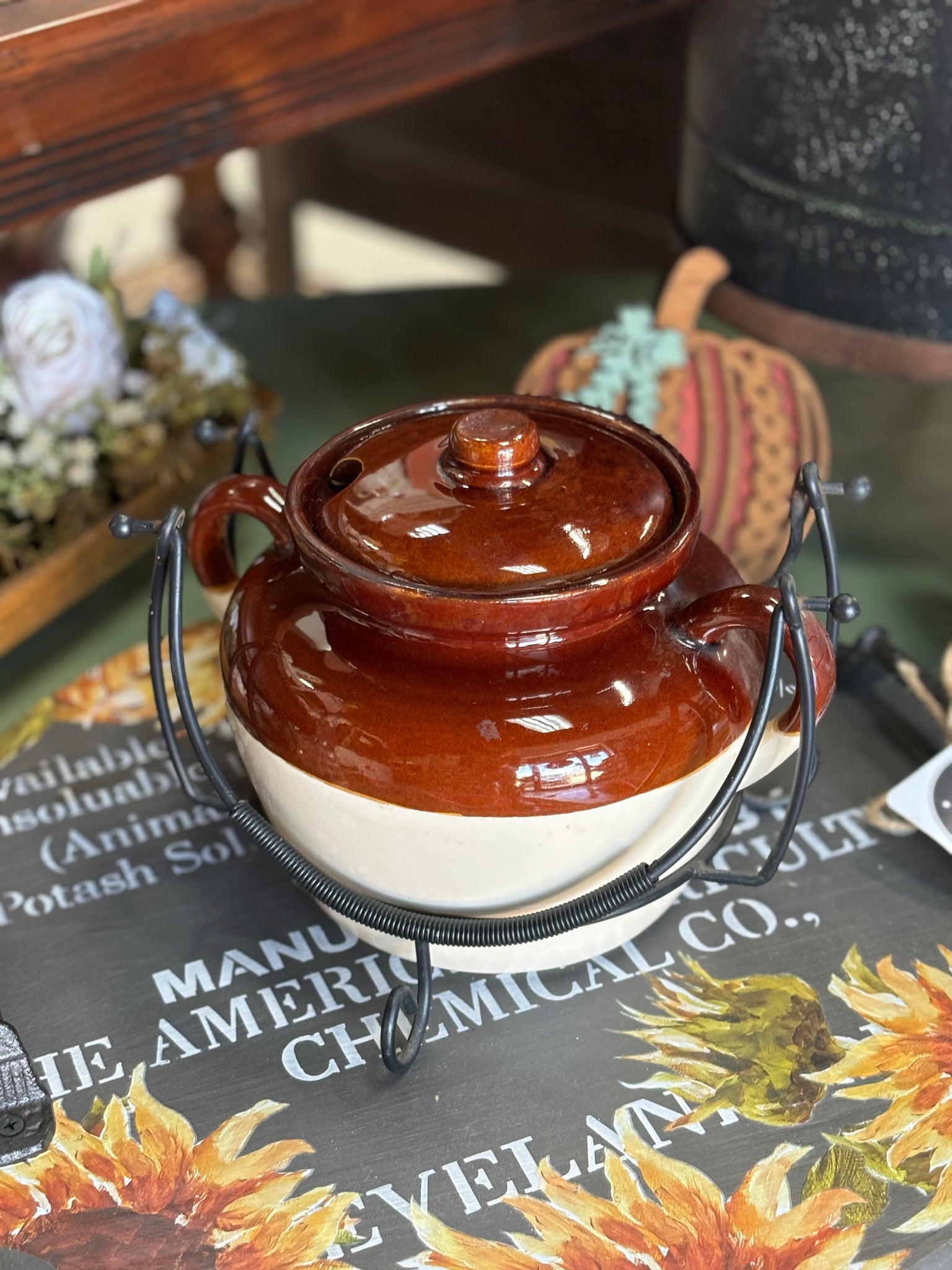 Vintage Bean Crock | 1940s