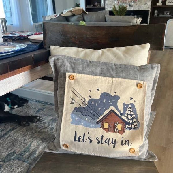 SQUARE Holiday Panel: Winter Christmas Chair Lift SKI LODGE